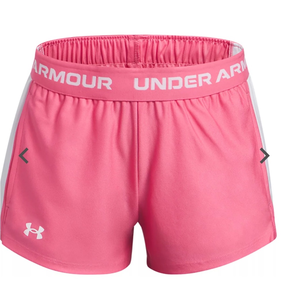 Women’s  pink Under Armour Pink Athletic Shorts with pockets